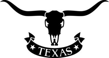 Texas Design with Longhorn Head Skull png
