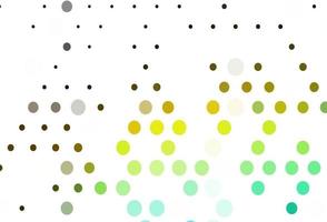 Light Green, Yellow vector backdrop with dots.