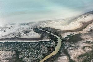 Vista aérea del río en Shark Bay Australia foto