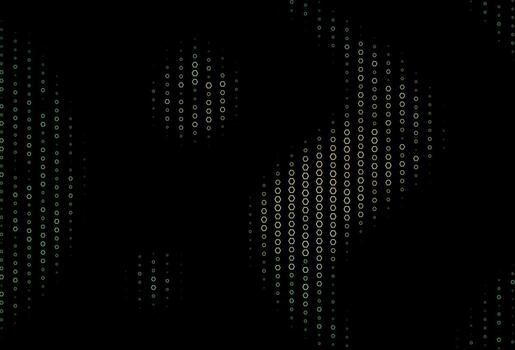 diseño de vector verde oscuro, amarillo con formas hexagonales.