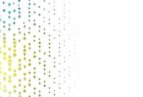 Light Green, Yellow vector pattern with symbol of cards.