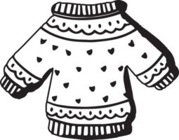 mano disegnato Natale maglione illustrazione png