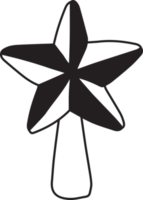 Hand Drawn christmas star illustration png