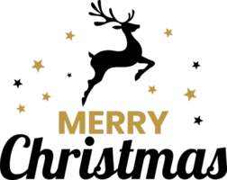 Merry Christmas lettering and quote illustration png