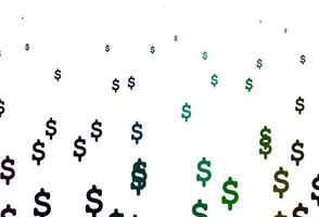 Dark Multicolor, Rainbow vector pattern with Dollar.