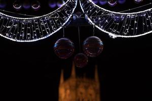 Christmas street decoration in England photo