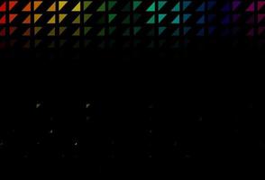 Fondo de vector de arco iris multicolor oscuro con puntos.