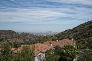 vista de los ángeles desde mulholland drive foto