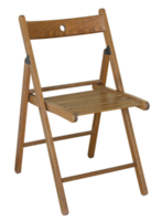 chaise en bois isolée avec un tracé de détourage png