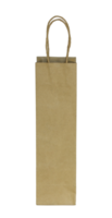 brown paper bag for wine bottles isolated with clipping path for mockup png