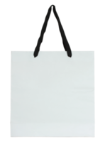 sac en papier blanc isolé avec chemin de détourage pour maquette png