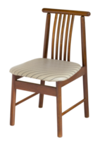 chaise en bois isolée avec un tracé de détourage png