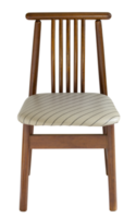 chaise en bois isolée avec un tracé de détourage png