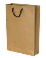 brown paper bag isolated with clipping path for mockup png