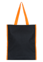 schwarze einkaufstasche aus stoff isoliert mit beschneidungspfad für modell png