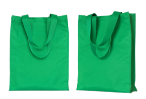 green shopping bag isolated with clipping path for mockup png