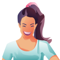 People smile Woman happy PNG Flat Design