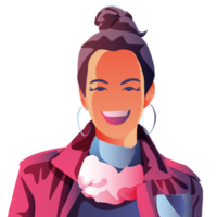 mensen glimlach vrouw gelukkig PNG vlak ontwerp
