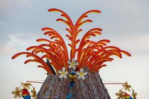 VIAREGGIO, ITALY - FEBRUARY 17, 2013 - Carnival Show parade on town street photo