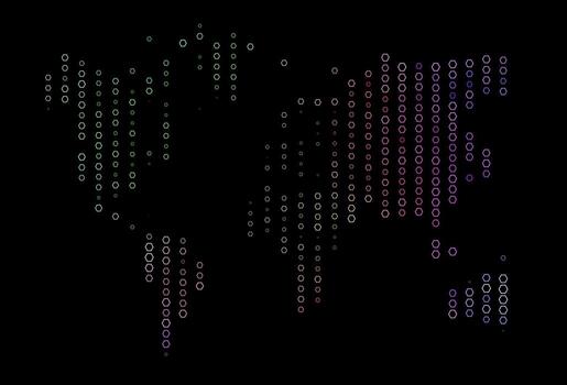 Dark Multicolor, Rainbow vector texture with colorful hexagons.
