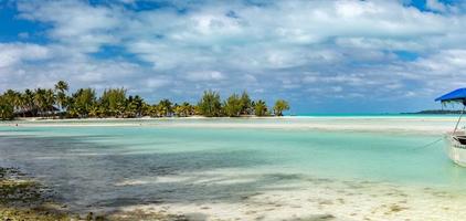 aitutaki polinesia isla cook paraíso tropical vista foto