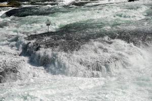 rhine waterfalls in Switzerland detail photo