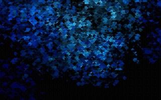 Dark BLUE vector background with triangles.