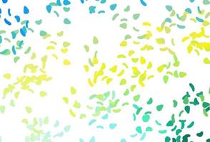 Light Blue, Yellow vector pattern with chaotic shapes.