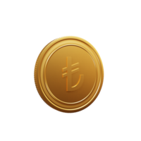 valuta symbol turkiska lire 3d illustration png