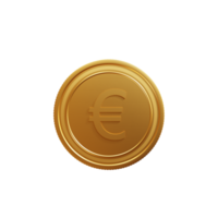 símbolo de moeda euro ilustração 3d png