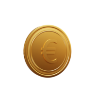 símbolo de moneda euro ilustración 3d png