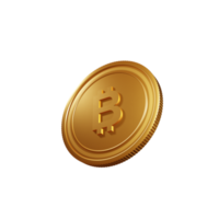 moneta simbolo bitcoin 3d illustrazione png