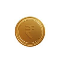 símbolo de moneda rupia india ilustración 3d png