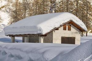 roofs covered by snow photo