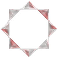 geometrische Form mit Chromeffekt. minimale Sternformen. Set aus ethnischem Stern, Rahmen, Gitter, Kreis, kreisförmig, Form mit glänzendem silbernem Eisen-Chrom-Effekt. realistische 3d-darstellung png
