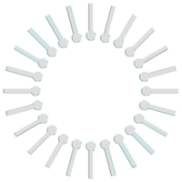 forme holographique avec effet métal . ensemble d'étoiles ethniques, cadre, grille, cercle, rendu 3d circulaire et réaliste. la collection de formes abstraites est un mélange tendance de formes géométriques png