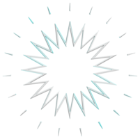 forme holographique avec effet métal . ensemble d'étoiles ethniques, cadre, grille, cercle, rendu 3d circulaire et réaliste. la collection de formes abstraites est un mélange tendance de formes géométriques png