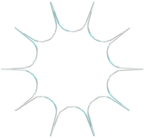 Form holografisch mit Metalleffekt. satz von ethnischem stern, rahmen, gitter, kreis, kreisförmig, realistisches 3d-rendering. Die Sammlung abstrakter Formen ist eine trendige Mischung aus geometrischen Formen png