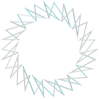 forme holographique avec effet métal . ensemble d'étoiles ethniques, cadre, grille, cercle, rendu 3d circulaire et réaliste. la collection de formes abstraites est un mélange tendance de formes géométriques png