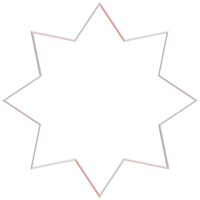 geometrico forma con cromo effetto. minimo stella forme. impostato di etnico stella, telaio, griglia ,cerchio, circolare, forma con brillante argento ferro cromo effetto. realistico 3d rendere png