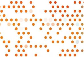 Light Orange vector background with bubbles.