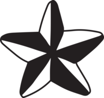 illustration d'étoile de noël dessinée à la main png