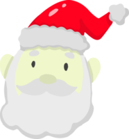 Hand Drawn Santa Claus face is happy illustration png