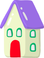 Hand Drawn cute christmas house illustration png