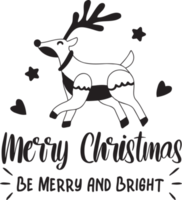 be merry and bright lettering and quote illustration png