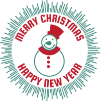 Merry Christmas and happy new year lettering and quote illustration png