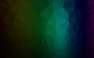 Dark Multicolor, Rainbow vector shining triangular background.