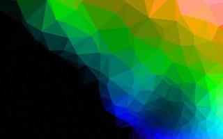 Dark Multicolor, Rainbow vector polygon abstract layout.