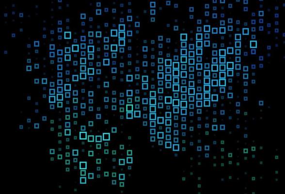 Dark Blue, Green vector background with rectangles.