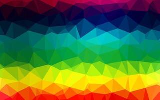 multicolor oscuro, textura de triángulo borroso del vector del arco iris.